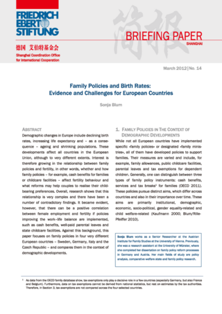 Family policies and birth rates